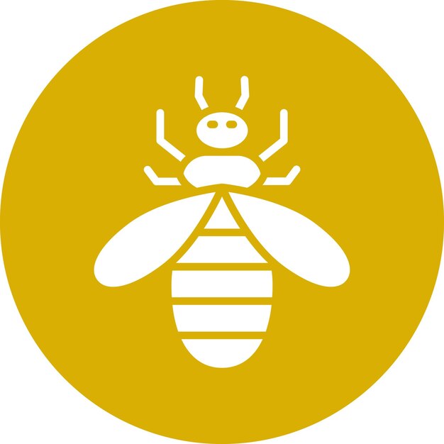Estilo de icono de diseño vectorial de abeja