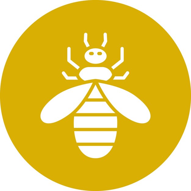 Estilo de icono de diseño vectorial de abeja