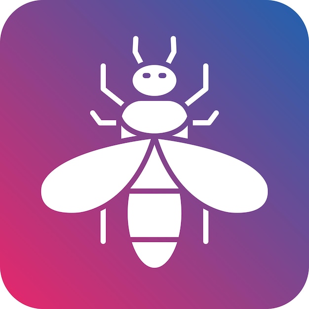 Estilo de icono de diseño vectorial de abeja