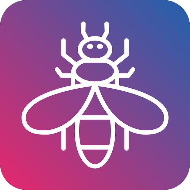 Estilo de icono de diseño vectorial de abeja