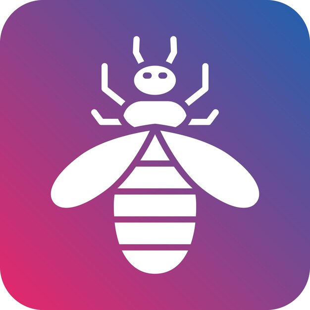 Estilo de icono de diseño vectorial de abeja