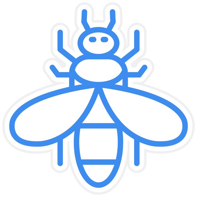 Estilo de icono de diseño vectorial de abeja