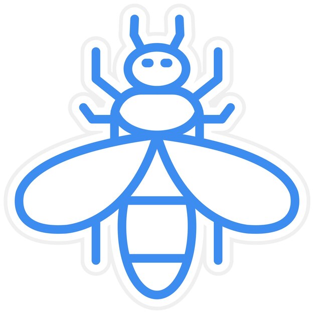 Estilo de icono de diseño vectorial de abeja