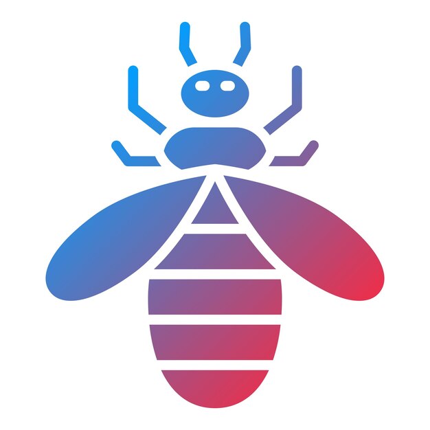 Estilo de icono de diseño vectorial de abeja
