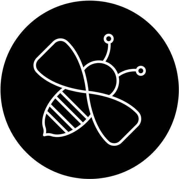 Estilo de icono de diseño vectorial de abeja