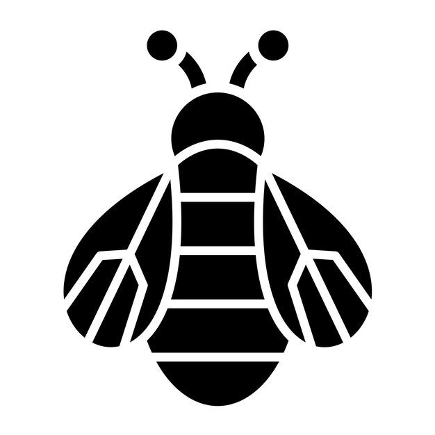 Estilo de icono de diseño vectorial de abeja