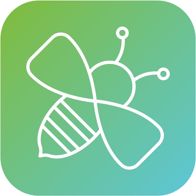 Estilo de icono de diseño vectorial de abeja