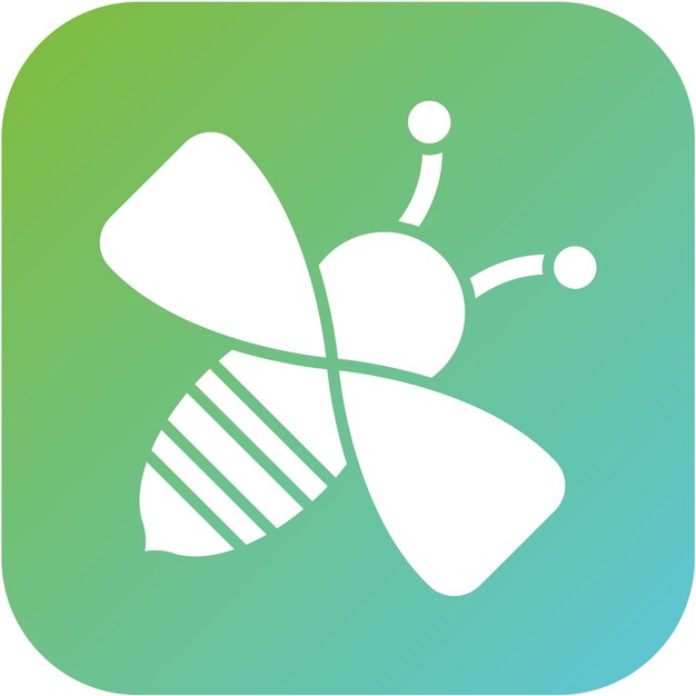 Estilo de icono de diseño vectorial de abeja