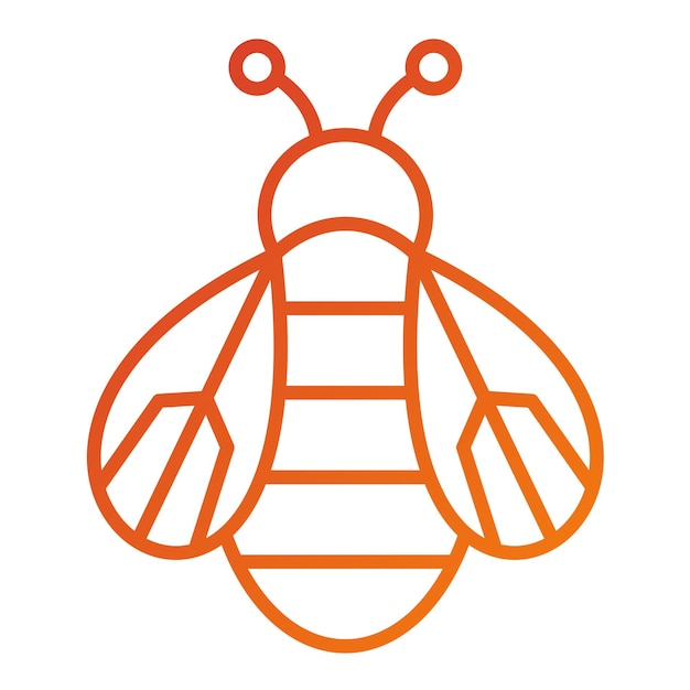 Estilo de icono de diseño vectorial de abeja