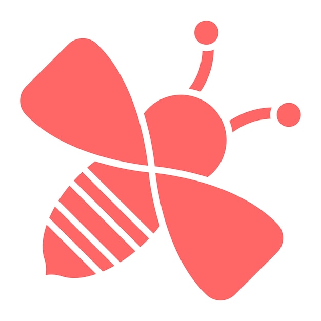 Estilo de icono de diseño vectorial de abeja