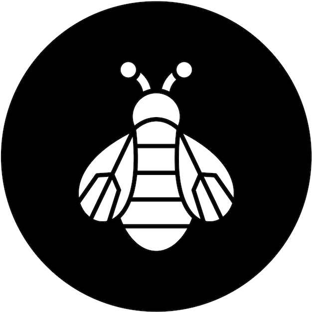 Estilo de icono de diseño vectorial de abeja