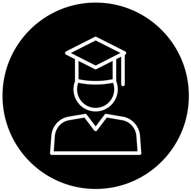 Estilo de icono de diseño vectorial académico