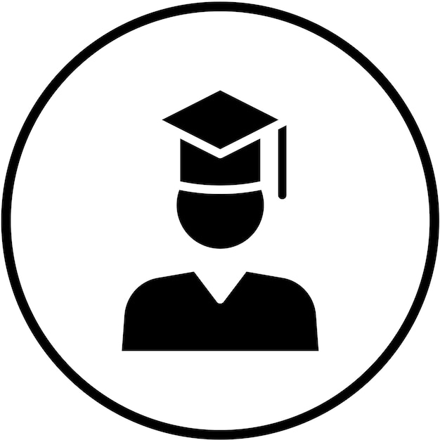 Estilo de icono de diseño vectorial académico