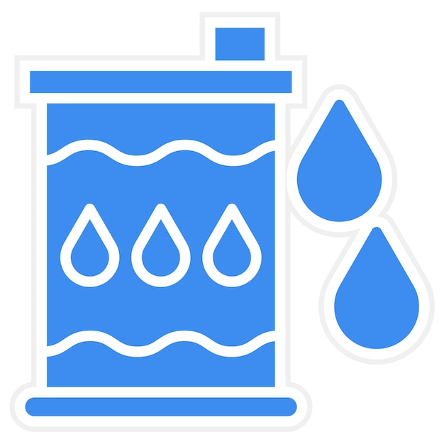 Estilo de icono de diseño vectorial de aceite crudo