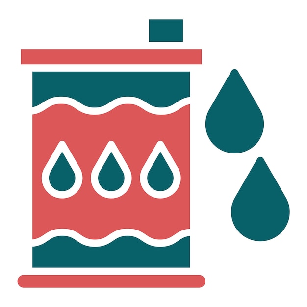 Estilo de icono de diseño vectorial de aceite crudo
