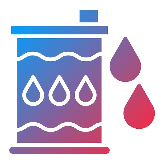 Estilo de icono de diseño vectorial de aceite crudo