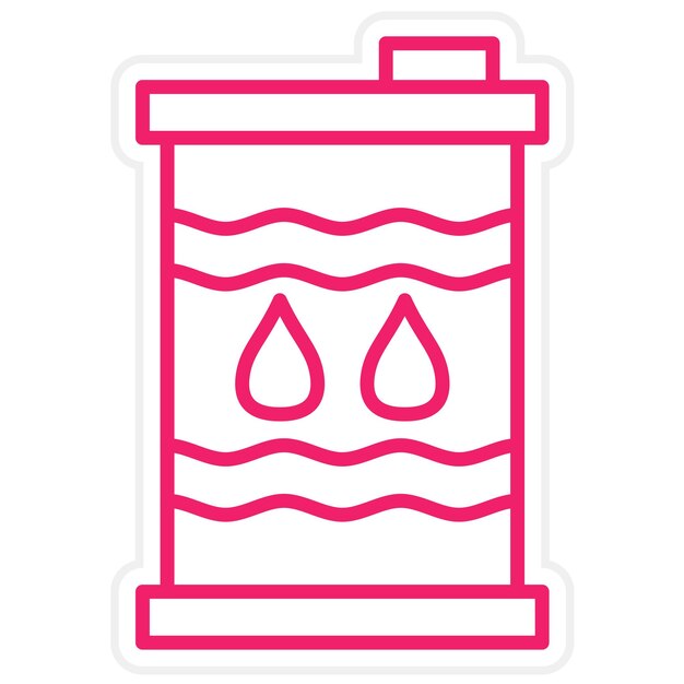 Estilo de icono de diseño vectorial de aceite crudo