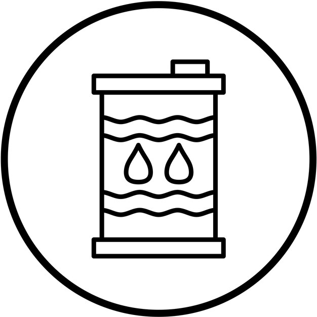 Estilo de icono de diseño vectorial de aceite crudo