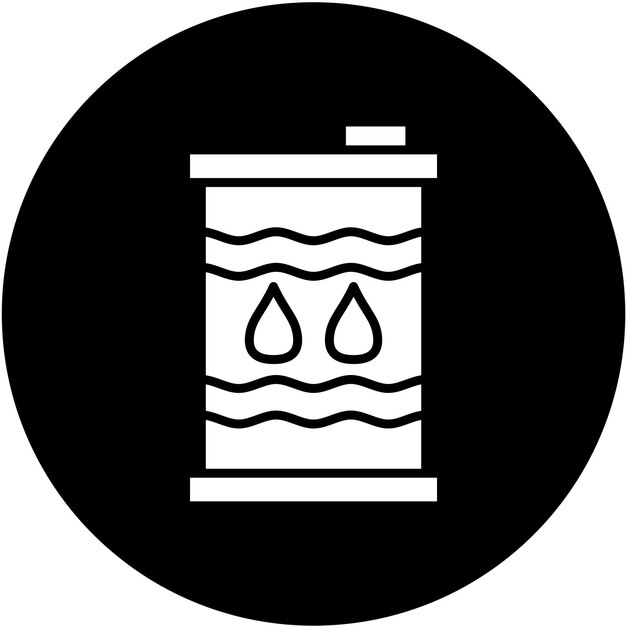 Estilo de icono de diseño vectorial de aceite crudo