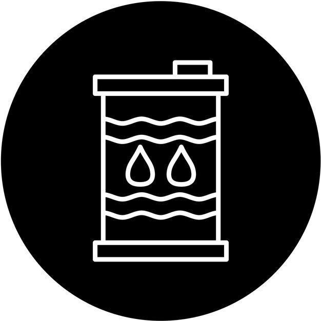 Estilo de icono de diseño vectorial de aceite crudo