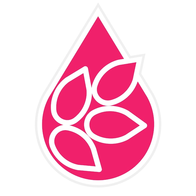 Estilo de icono de diseño vectorial de aceite de linaza