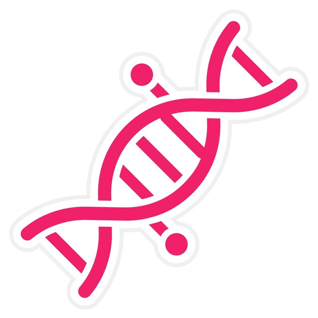 Estilo de icono de diseño vectorial de ADN