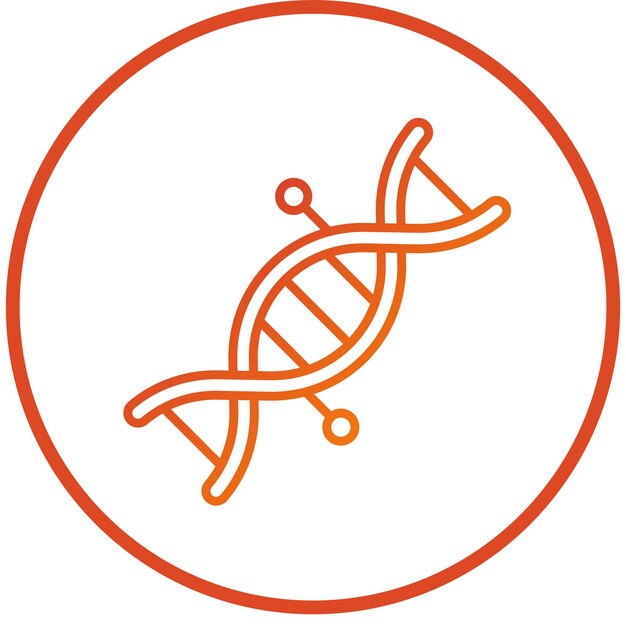 Estilo de icono de diseño vectorial de ADN