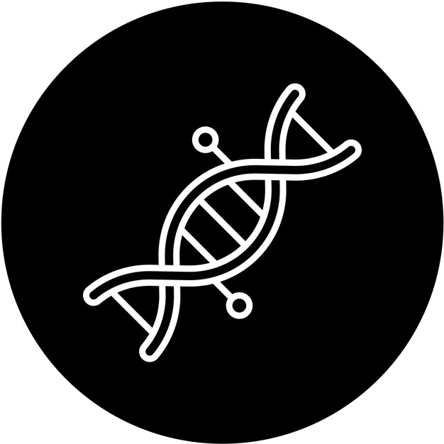 Estilo de icono de diseño vectorial de ADN