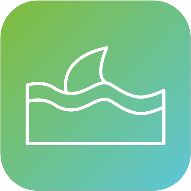 Estilo del icono de diseño vectorial de la aleta