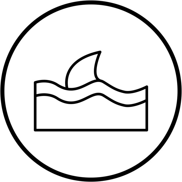Estilo del icono de diseño vectorial de la aleta