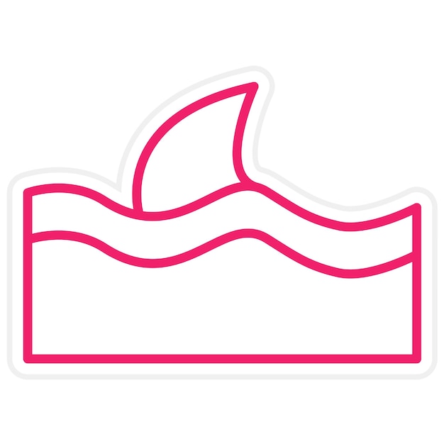 Estilo del icono de diseño vectorial de la aleta