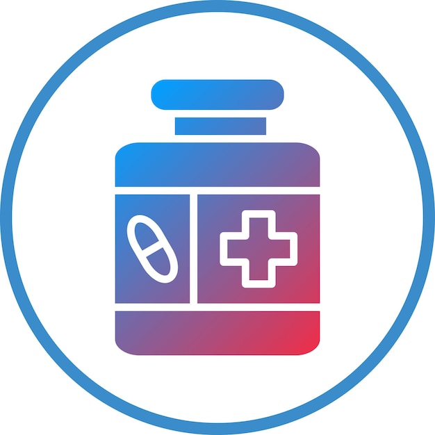 Estilo de icono de diseño vectorial de antibióticos