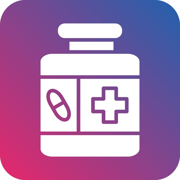 Estilo de icono de diseño vectorial de antibióticos