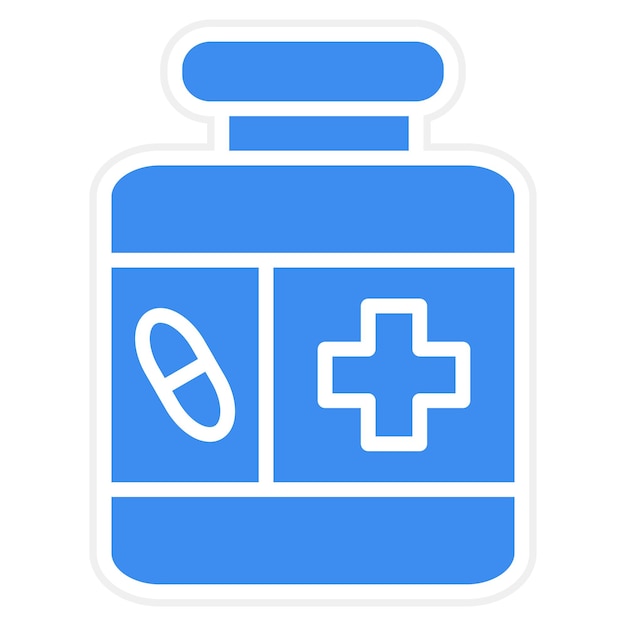 Estilo de icono de diseño vectorial de antibióticos
