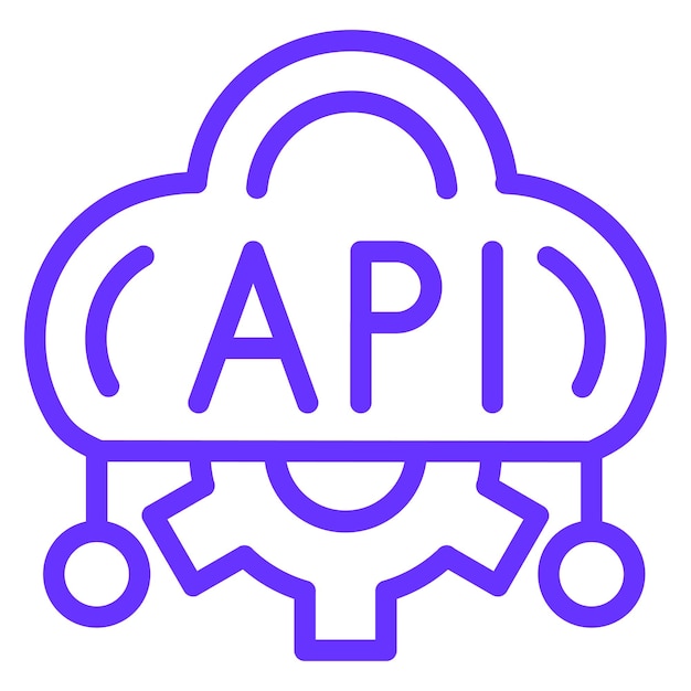 Estilo de icono de diseño vectorial de Api