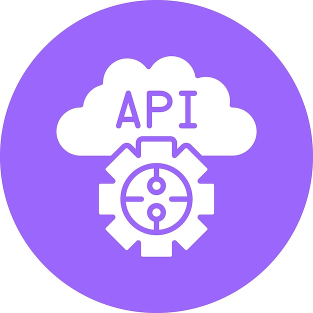 Vector estilo de icono de diseño vectorial de api