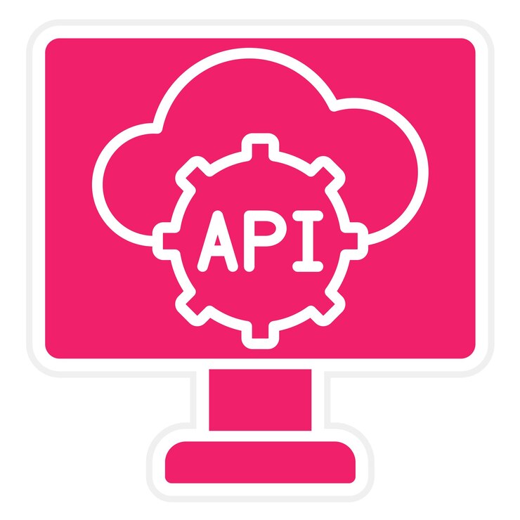 Vector estilo de icono de diseño vectorial de api