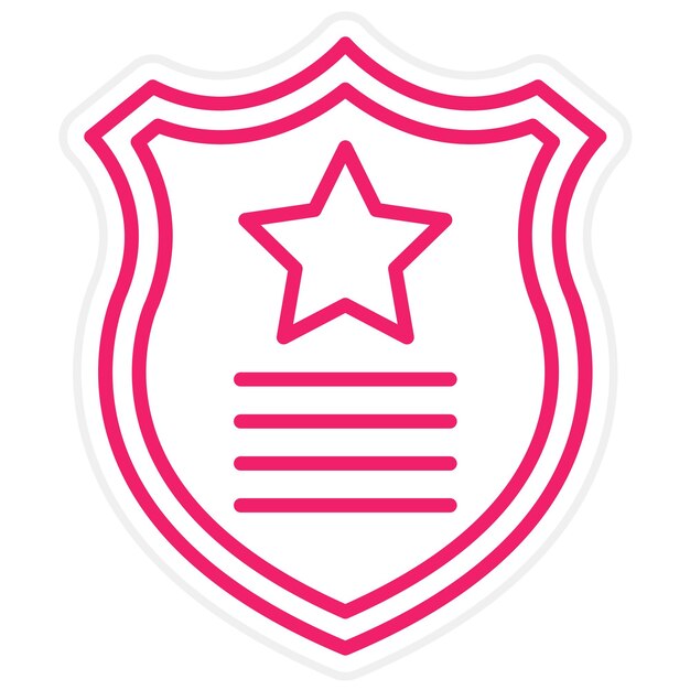 Estilo de icono de diseño vectorial para la aplicación de la ley