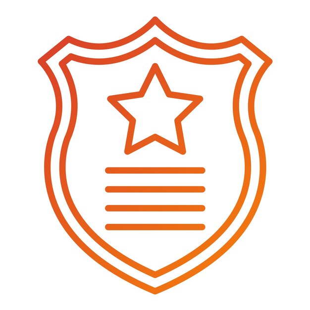 Estilo de icono de diseño vectorial para la aplicación de la ley