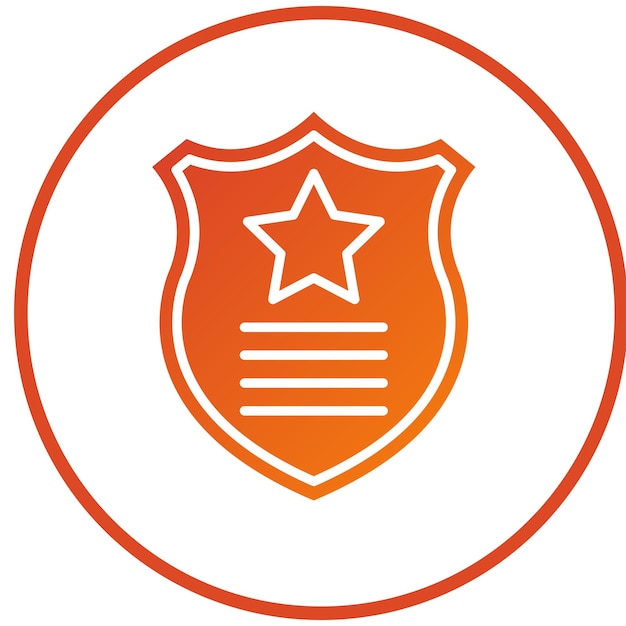 Estilo de icono de diseño vectorial para la aplicación de la ley