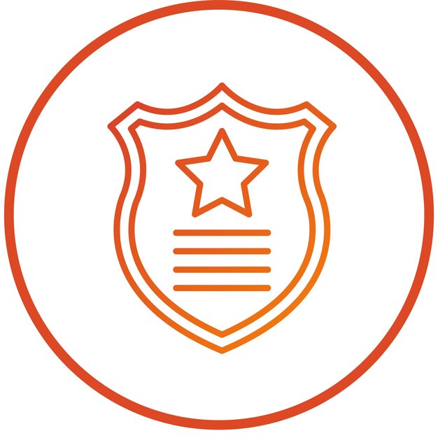 Estilo de icono de diseño vectorial para la aplicación de la ley