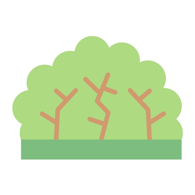 Estilo de icono de diseño vectorial de arbusto