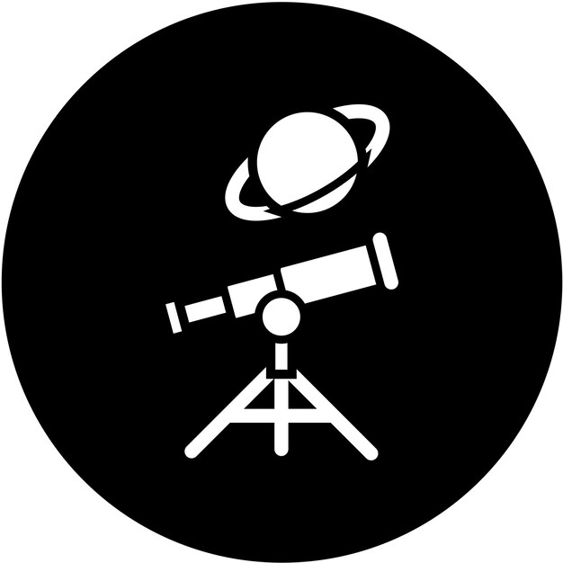 Estilo de icono de diseño vectorial de astronomía