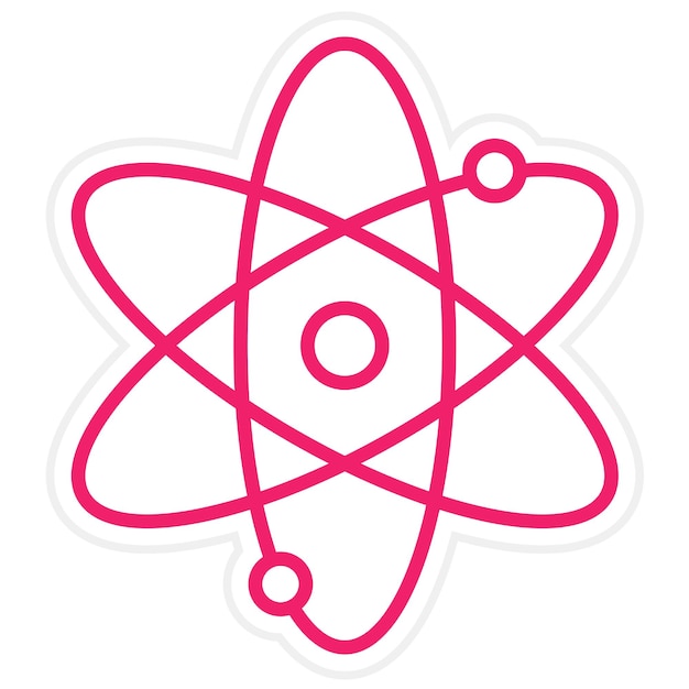 Estilo de icono de diseño vectorial de átomos