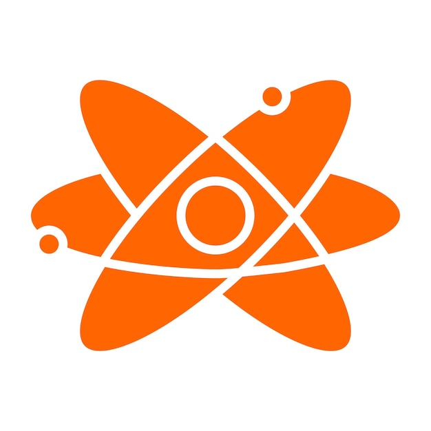Estilo de icono de diseño vectorial de átomos