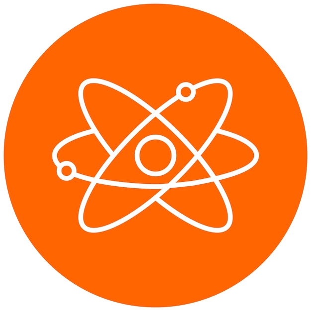 Estilo de icono de diseño vectorial de átomos