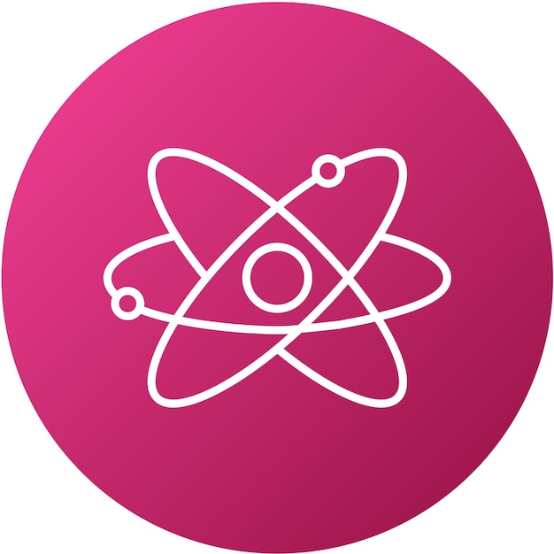 Estilo de icono de diseño vectorial de átomos