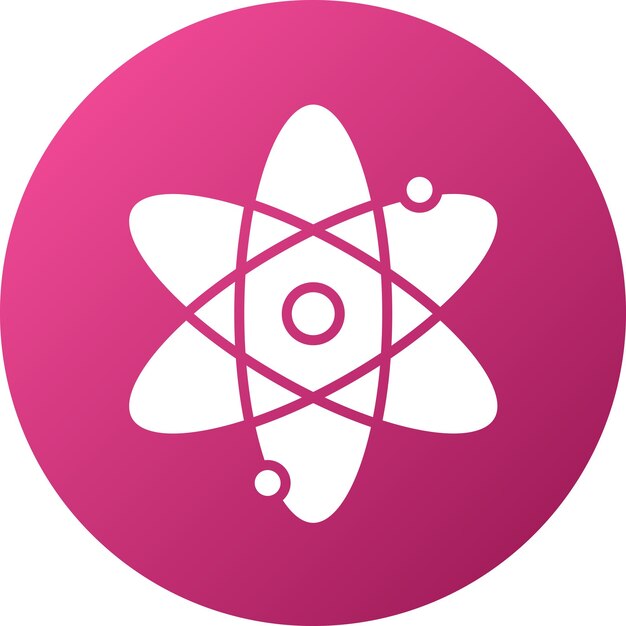 Estilo de icono de diseño vectorial de átomos