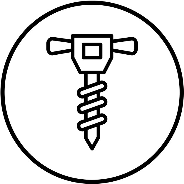 Estilo del icono del diseño vectorial de Auger
