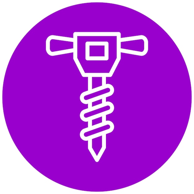 Estilo del icono del diseño vectorial de Auger